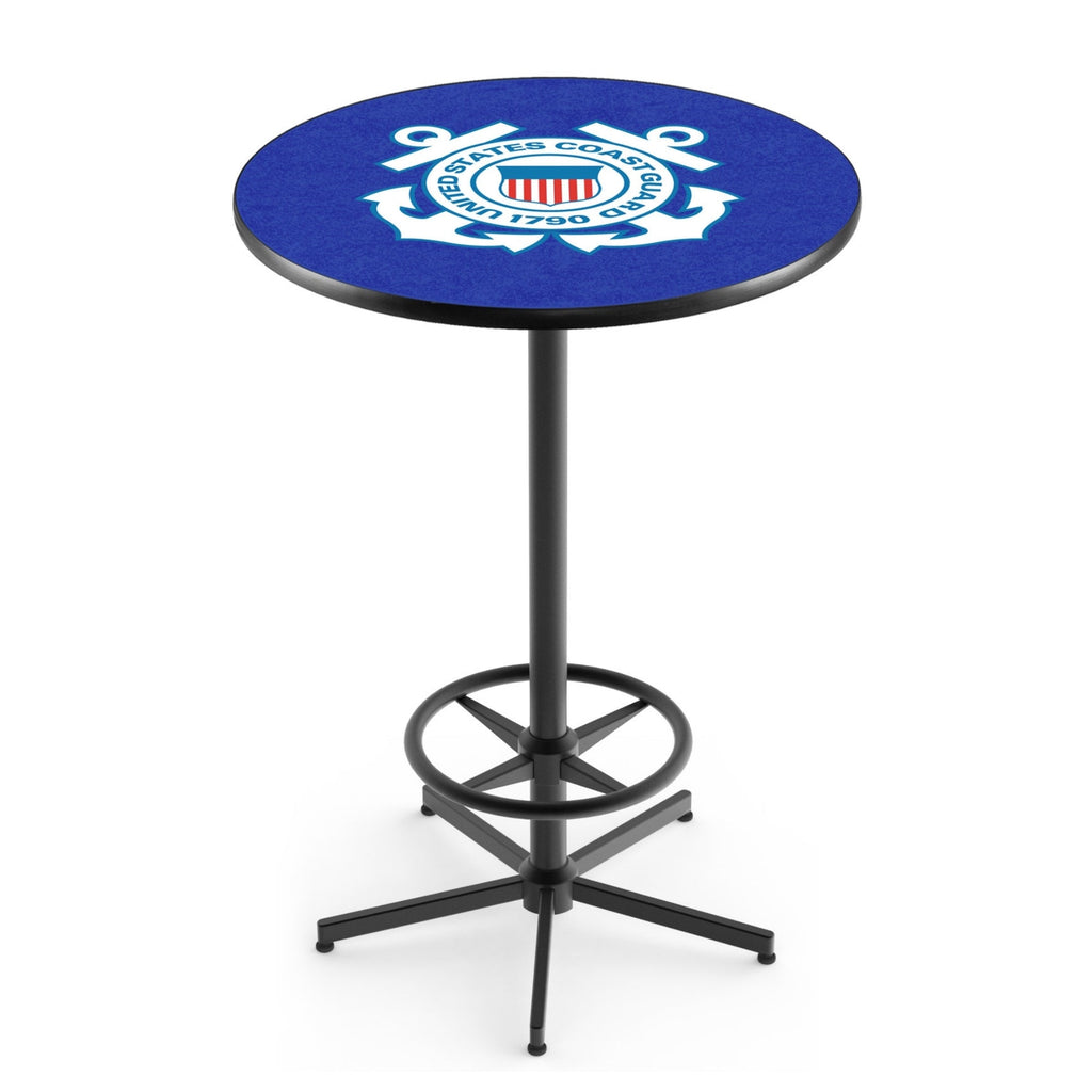 Coast Guard Seal Pub Table with Foot Rest*