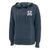 Pick Your Design Coast Guard Ladies Hooded Sweatshirt (Washed Navy)
