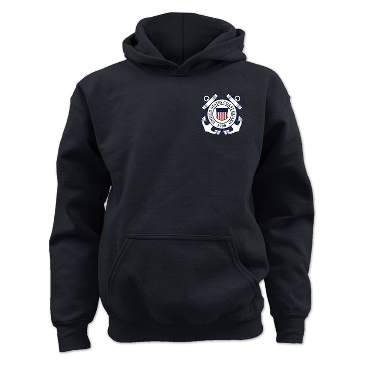 Coast Guard Seal Youth Left Chest Hood