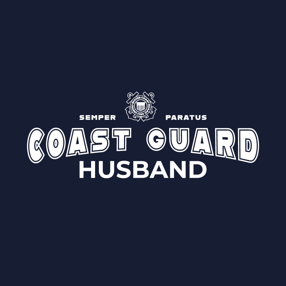 Coast Guard Husband T-Shirt (Navy)