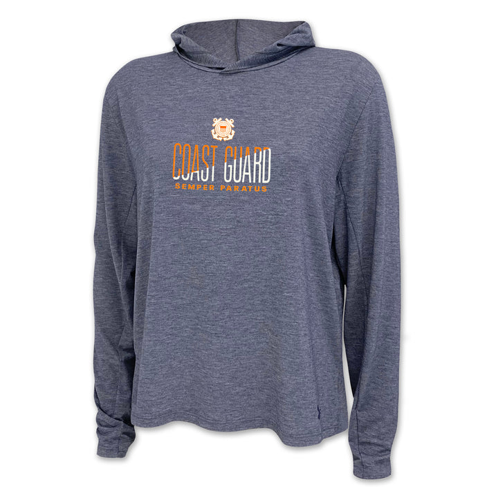 Coast Guard Ladies Under Armour Breezy Hood (Navy Heather)