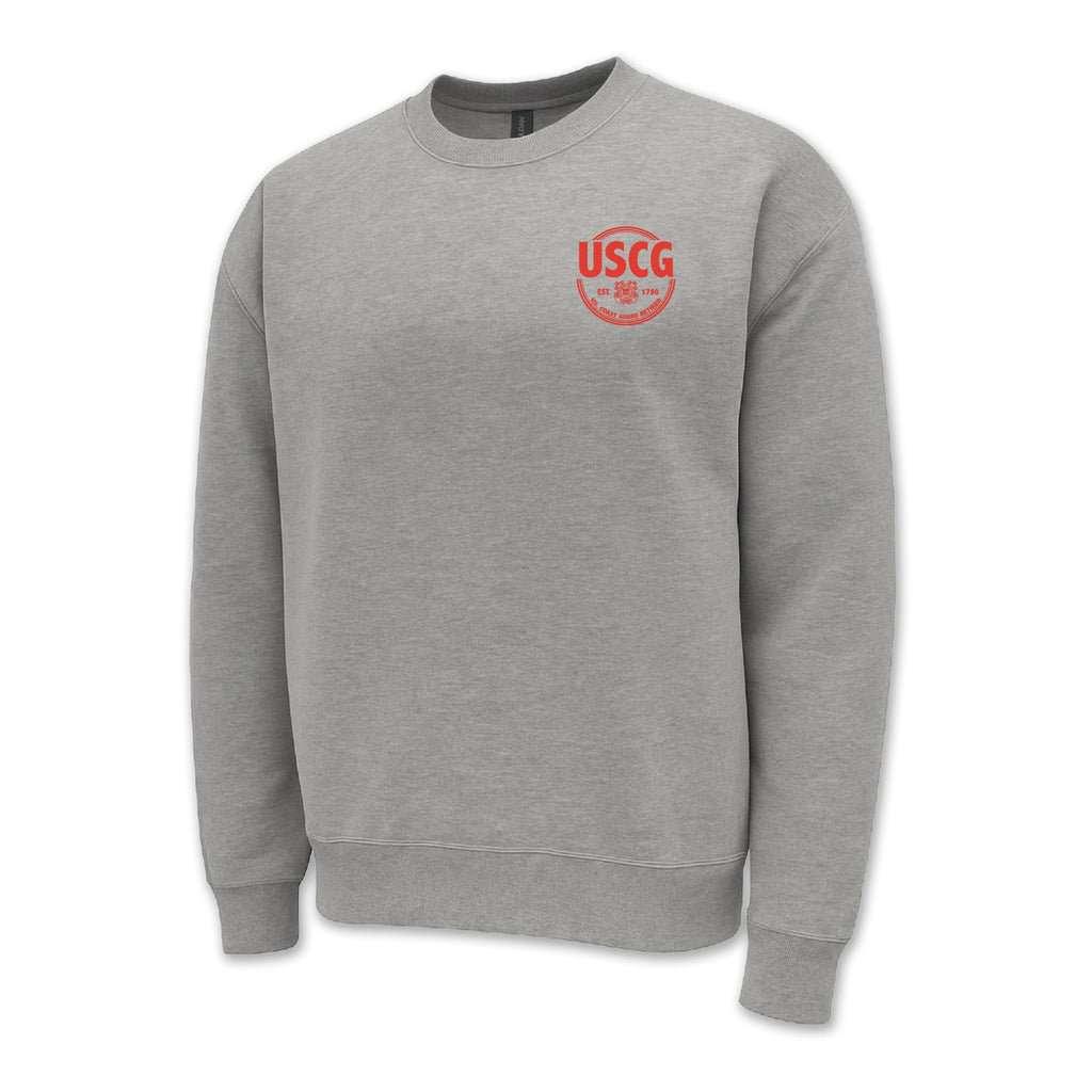 Pick Your Design Coast Guard Crewneck Sweatshirt (Grey)