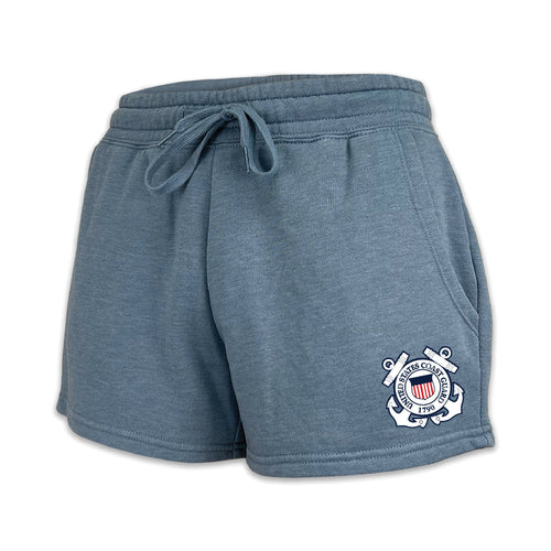 Coast Guard Seal Ladies Fleece Shorts (4 colors available)