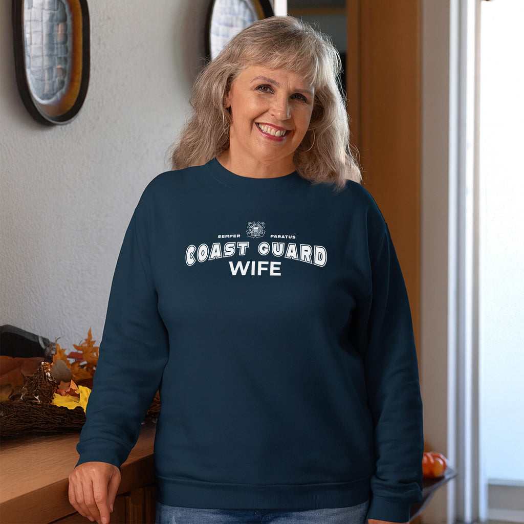 Coast Guard Wife Crewneck (Navy)