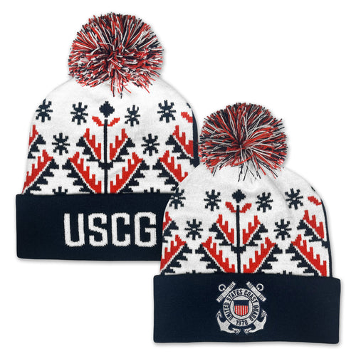 Coast Guard Knit Pom Beanie