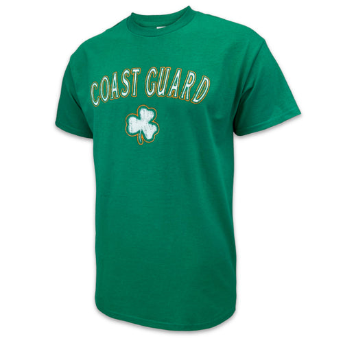 Coast Guard Distressed Shamrock T-Shirt (Kelly Green)