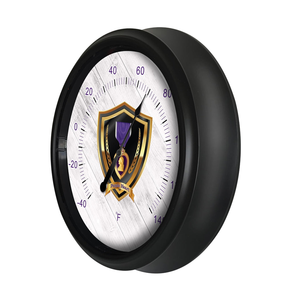 Purple Heart Indoor/Outdoor LED Thermometer