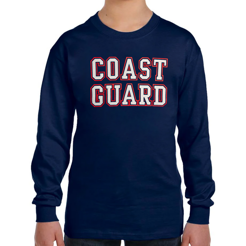 Coast Guard Youth Bold Core Long Sleeve T-Shirt (Navy)