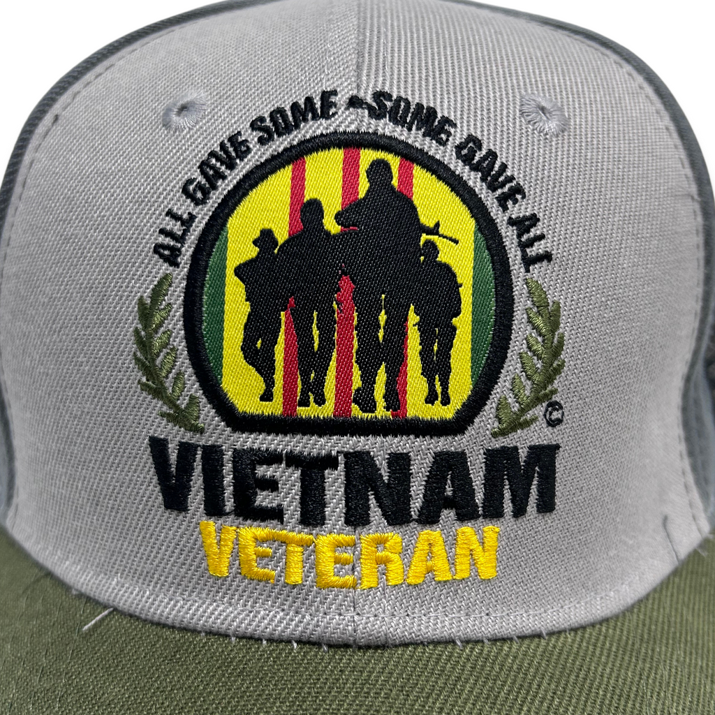 Vietnam Veteran Honor and Remember Hat (Grey/Green)