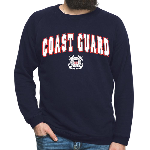 Coast Guard Arch Seal Long Sleeve T-Shirt (Navy)