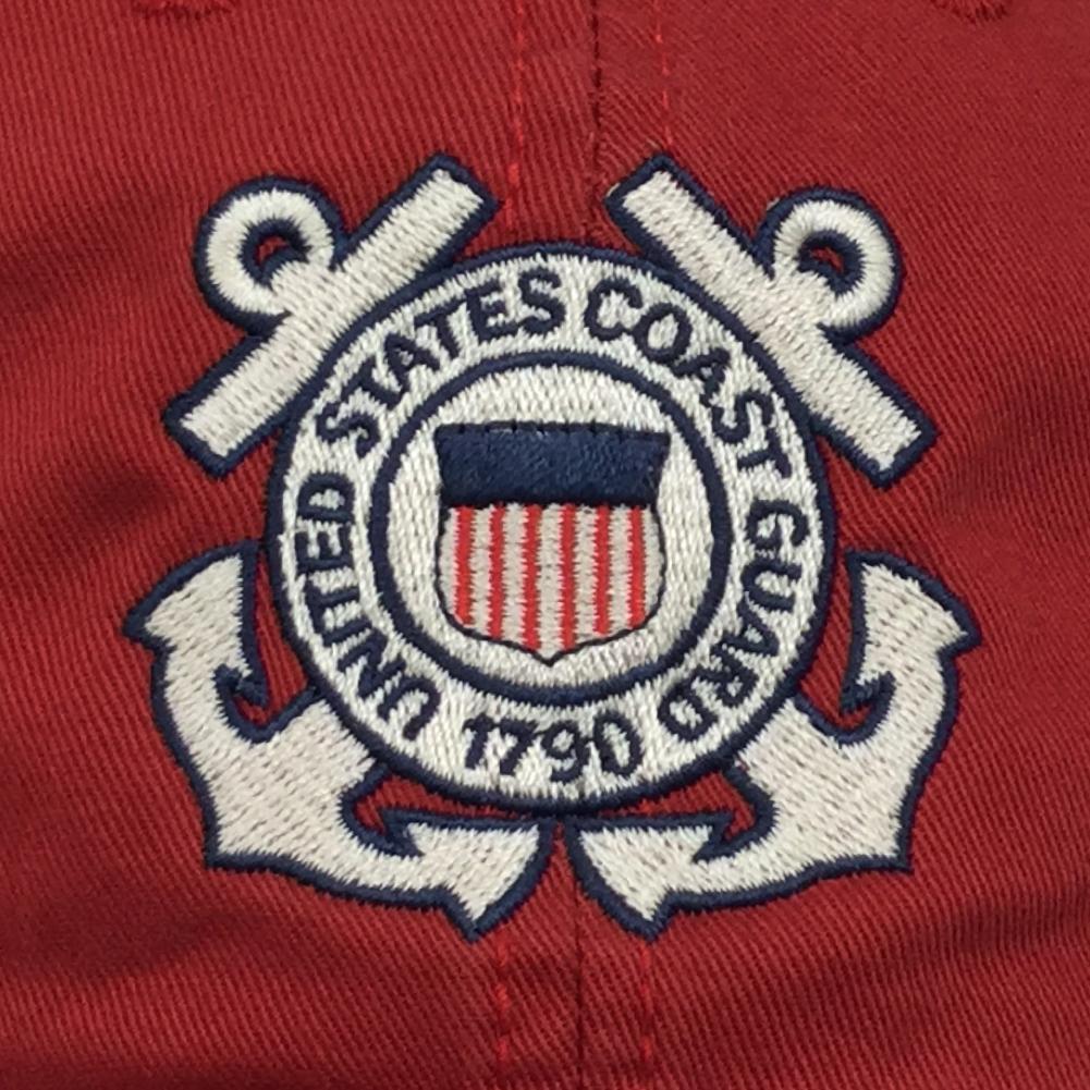 Coast Guard Seal Veteran Twill Hat (Red)