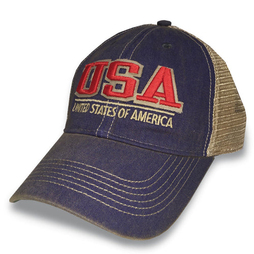 USA OLD FAVORITE TRUCKER HAT (BLUE) 4